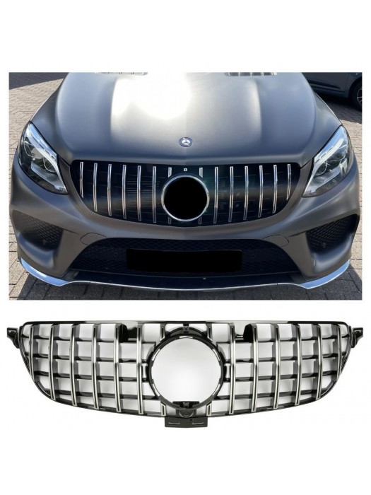 Maska Mercedes Benz GLE W166 (2015-2019) Panamericana GT vzhled – černá s chromem